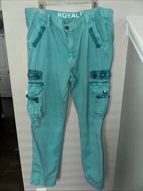 M. Society Royalty Aqua Pants, Size 38/ 32